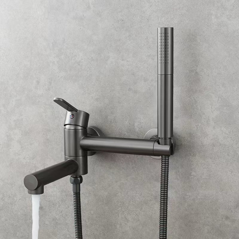 Brass Bathtub Faucet Set Bathroom Wall Mounted Bathtub Faucet with Bidet Sprayer for Showering - WELQUEEN HOME DECOR
