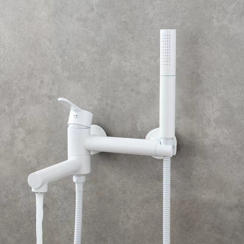Brass Bathtub Faucet Set Bathroom Wall Mounted Bathtub Faucet with Bidet Sprayer for Showering - WELQUEEN HOME DECOR