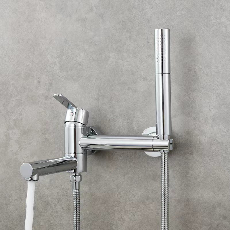 Brass Bathtub Faucet Set Bathroom Wall Mounted Bathtub Faucet with Bidet Sprayer for Showering - WELQUEEN HOME DECOR