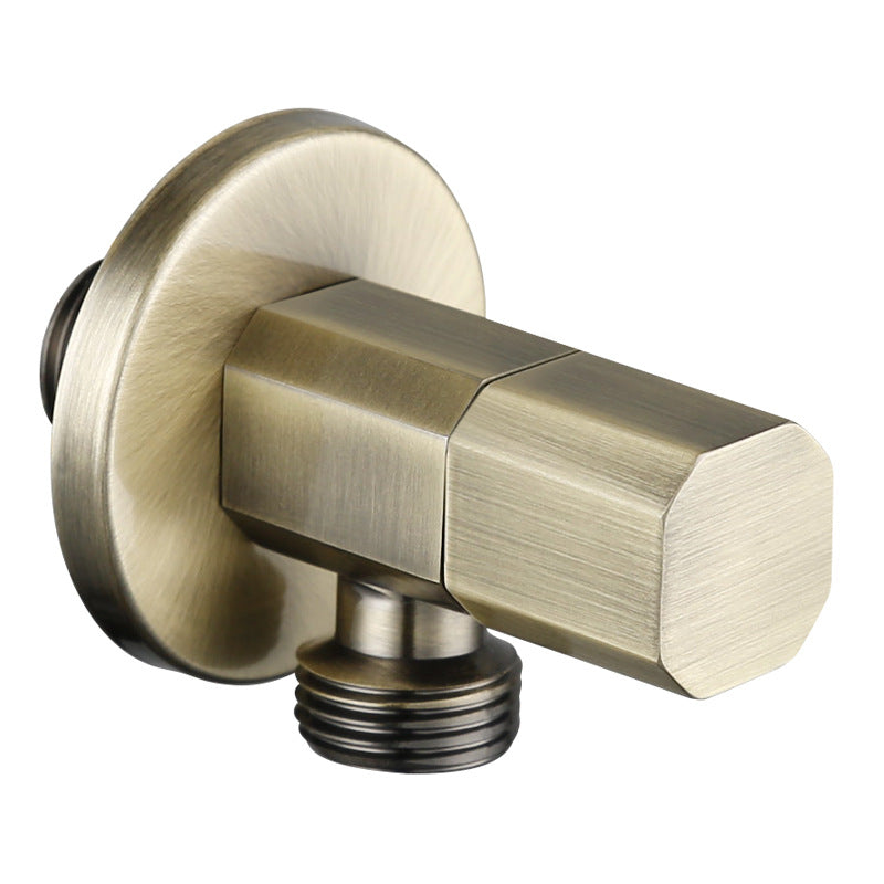 Gold Angle Valve Copper Gold Plated Triangle Valve General Bathroom Valve Water Stop Valve Toilet Triangle - WELQUEEN HOME DECOR