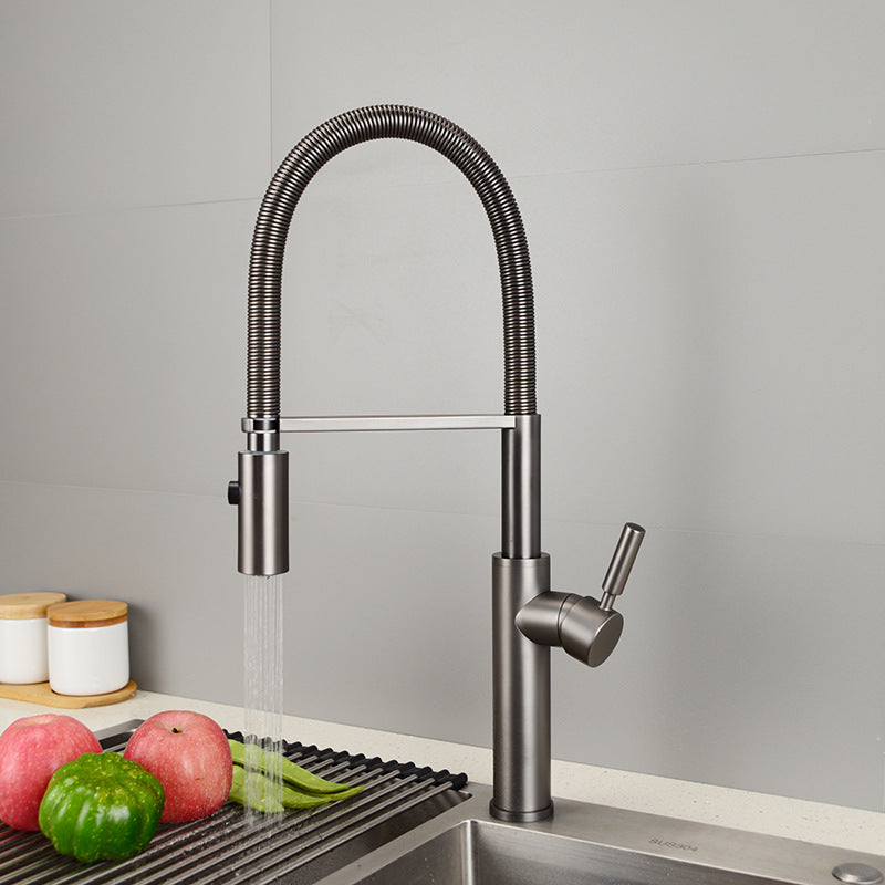 Kitchen Faucet Newly Design 360 Swivel Solid Brass Single Handle Mixer Sink Tap Chrome Hot and Cold Water Kitchen Faucet - WELQUEEN HOME DECOR