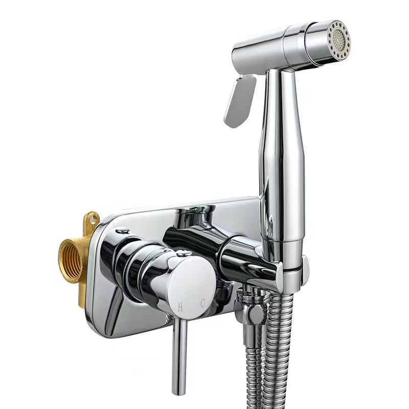 Brass Bidet Sprayer Set Hot and Cold Water Toilet Sprayer Kit Hand Held Bidet Sprayer Diaper Sprayer Shattaf - WELQUEEN HOME DECOR