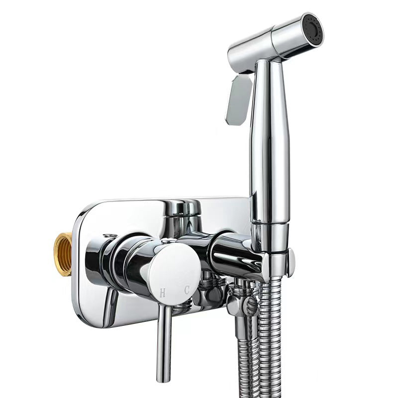 Brass Bidet Sprayer Set Hot and Cold Water Toilet Sprayer Kit Hand Held Bidet Sprayer Diaper Sprayer Shattaf - WELQUEEN HOME DECOR