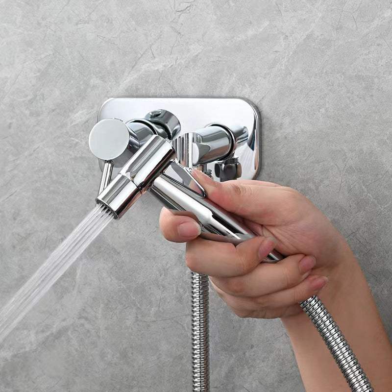 Brass Bidet Sprayer Set Hot and Cold Water Toilet Sprayer Kit Hand Held Bidet Sprayer Diaper Sprayer Shattaf - WELQUEEN HOME DECOR
