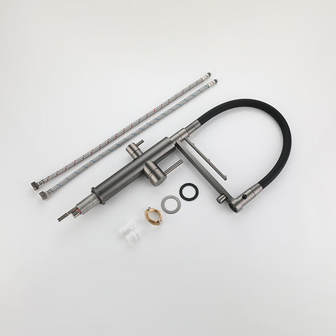 Brass Dual Handle Filter Kitchen Faucet With Towel Hanger - WELQUEEN HOME DECOR