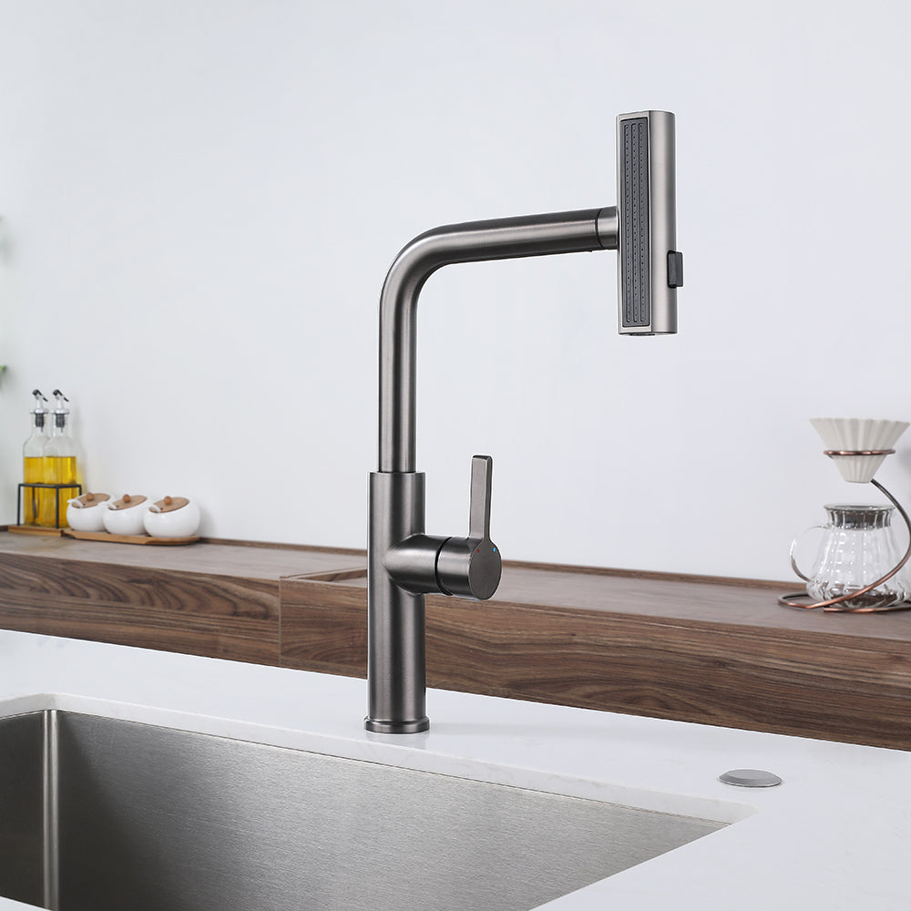 Multifunctional Pull-Out Waterfall Kitchen Faucets Rotatable Kitchen Sink Water Tap - WELQUEEN HOME DECOR