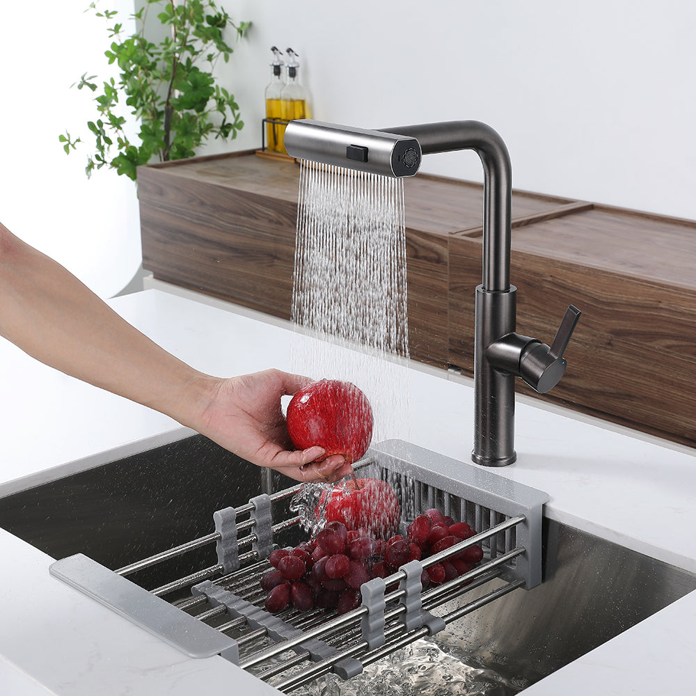 Multifunctional Pull-Out Waterfall Kitchen Faucets Rotatable Kitchen Sink Water Tap - WELQUEEN HOME DECOR