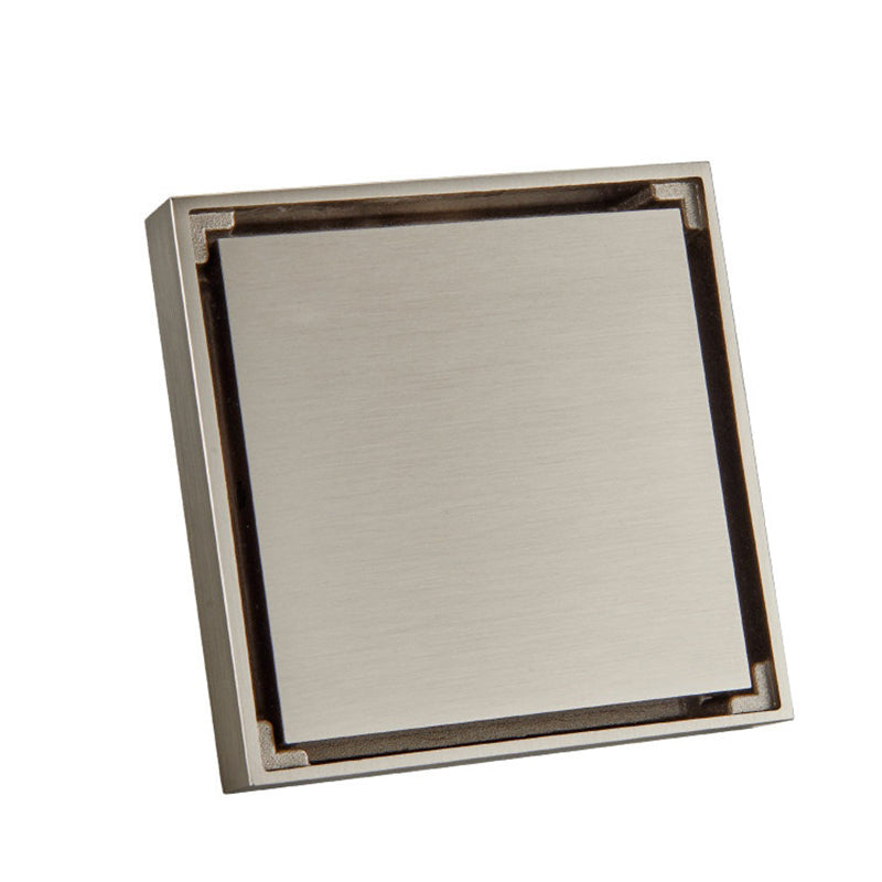 100% Solid Brass Square Bathroom Shower Floor Drain Tile Insert Invisible Water Filter Black Gold Chrome Nickel Brushed - WELQUEEN HOME DECOR