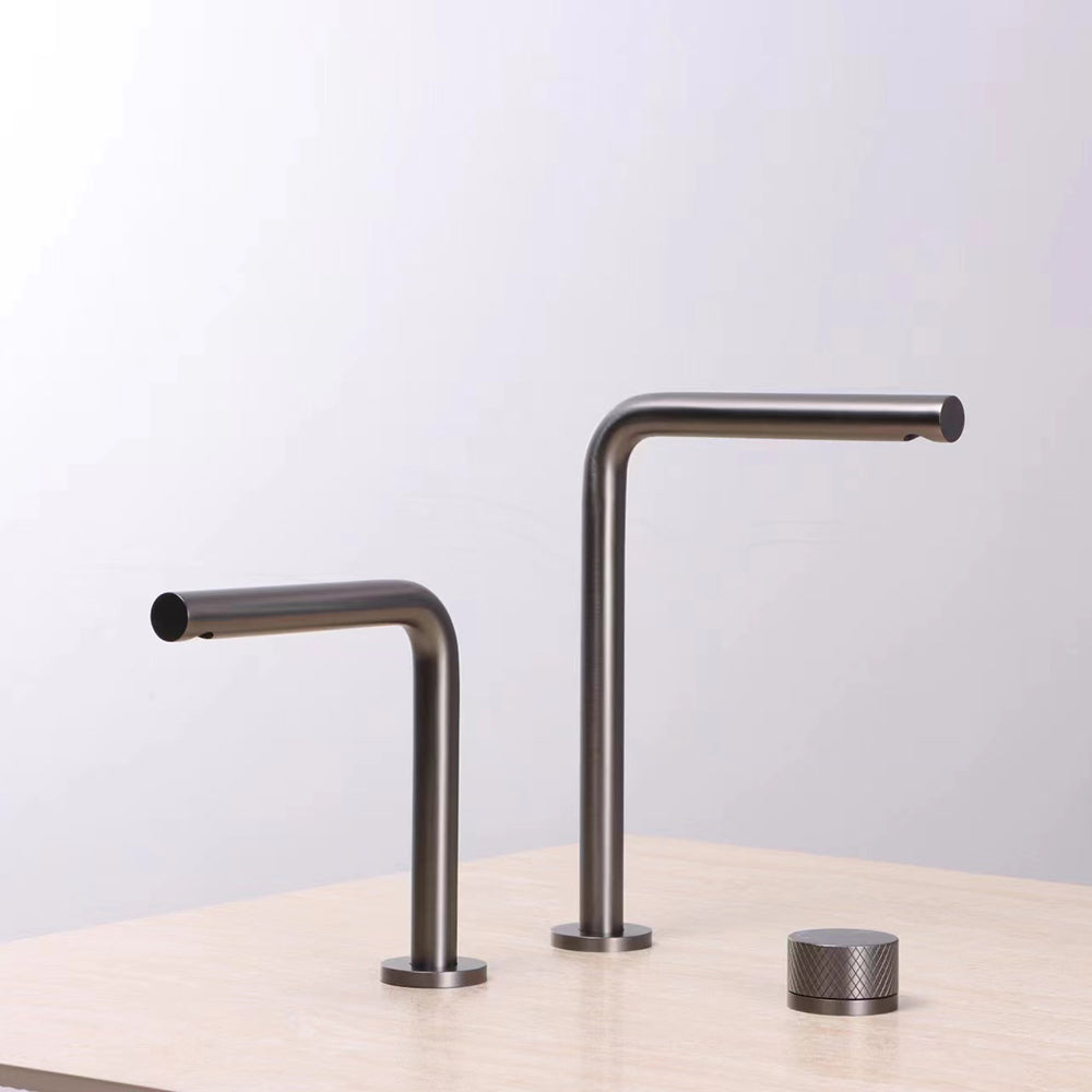 Dual Hole Basin Faucet Single Handle Vanity Sink Faucet 360 Degree Swivel Sink Water Faucet
