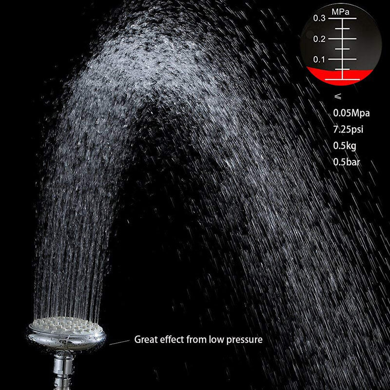 Shower Head | High Pressure Air-Injection Rainfall Adjustable Shower heads | Anti-Clog Rain Shower head Chrome - WELQUEEN