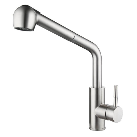 Commercial Stainless Steel Pull Out Kitchen Faucet | Single Handle Sprayer Bar Kitchen Faucet | Swivel Single Lever Kitchen Sink Faucet - WELQUEEN