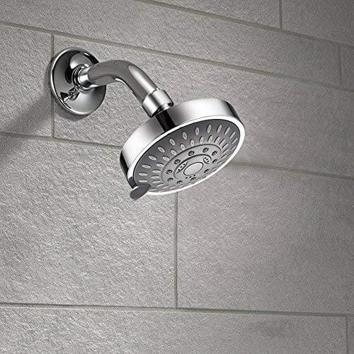 Shower Head | High Pressure 4 Inch Shower Head | 5-setting Adjustable Shower Head | Rain Shower Head Bathroom Powerful Shower Head Water Saving - WELQUEEN