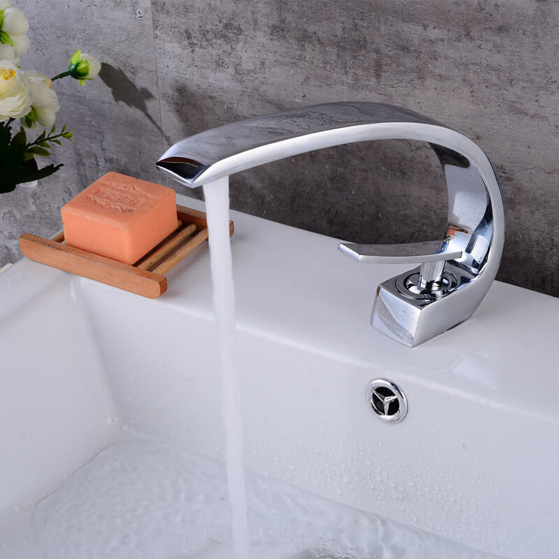 Brass Chrome Bath Basin Faucet | Brush Nickel Sink Mixer Tap | Vanity Hot Cold Water Bathroom Faucets - WELQUEEN
