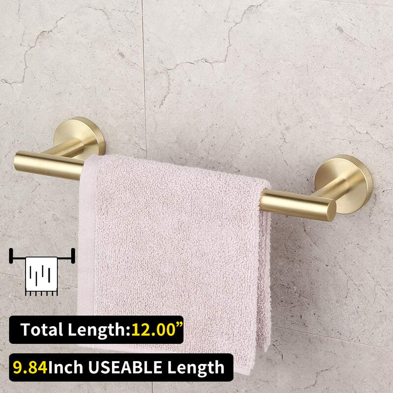 Bathroom Hardware Set 4 Pieces | SUS304 Bathroom Accessories Sets | Wall Mounted Towel Holders Sets - WELQUEEN