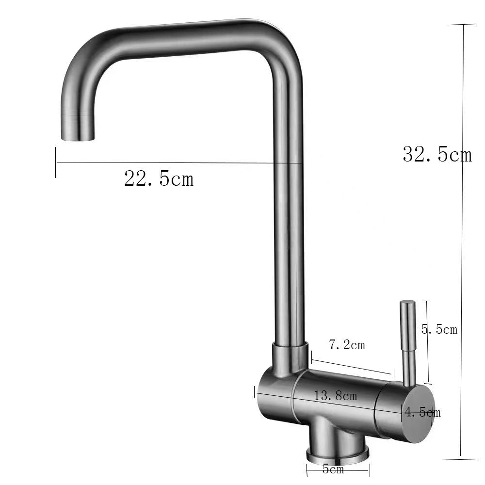 Folding Kitchen Faucet | Brushed Nickel Stainless Steel Kitchen Faucet | 360 Degree Swivel Single Handle Kitchen Sink Faucet - WELQUEEN HOME DECOR