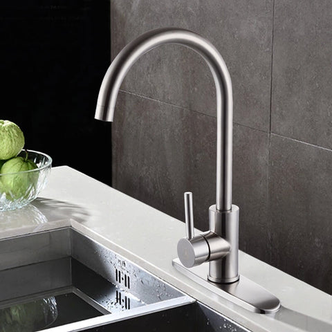 Commercial Kitchen Sink Faucet Hole Cover Deck Plate Escutcheon Brushed Nickel/High Gloss/ORB - WELQUEEN