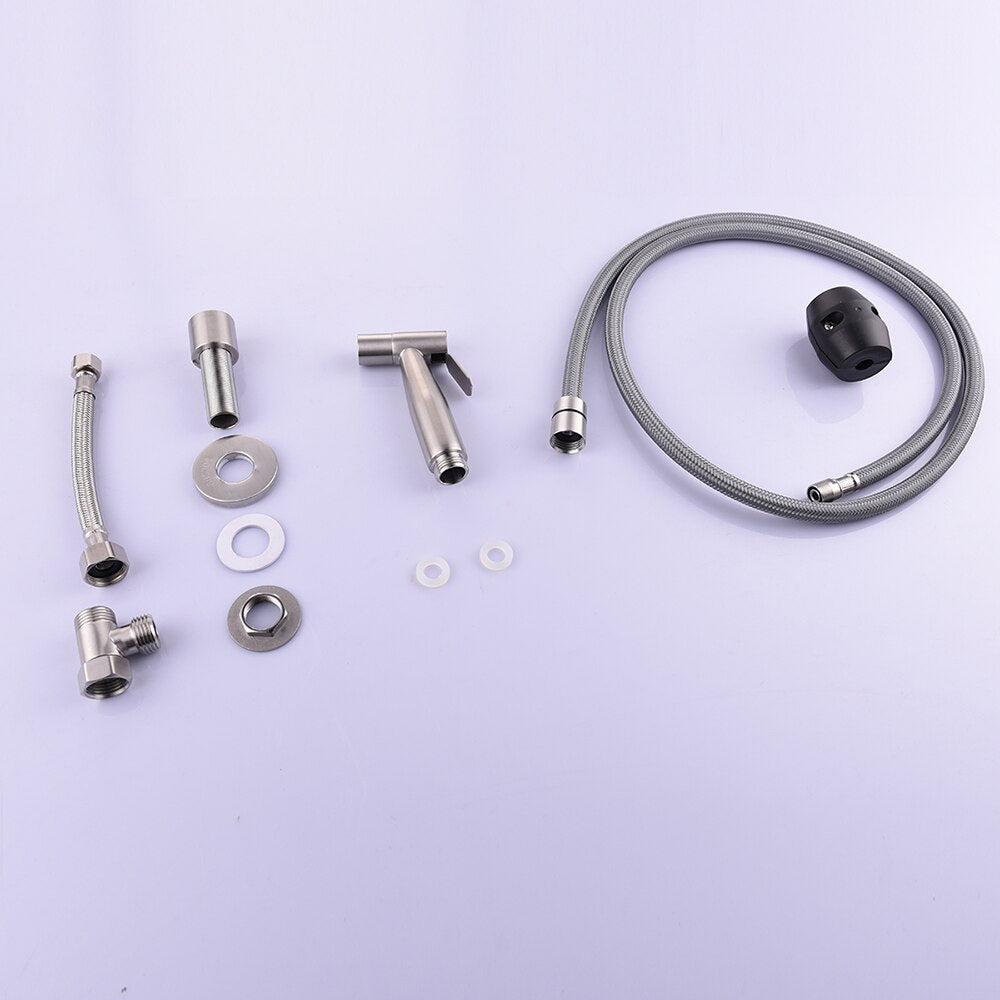 304 Stainless Steel Kitchen Sprayer Set Brushed Nickel Hand Held Sprayer for Kitchen Sink Washing - WELQUEEN