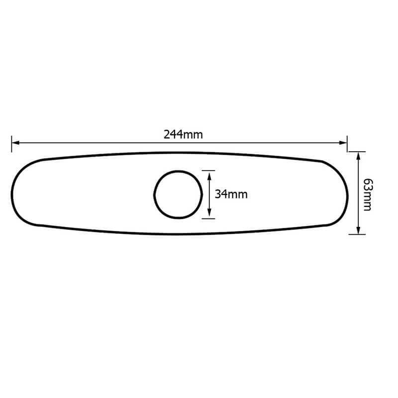 Commercial Kitchen Sink Faucet Hole Cover Deck Plate Escutcheon Brushed Nickel/High Gloss/ORB - WELQUEEN