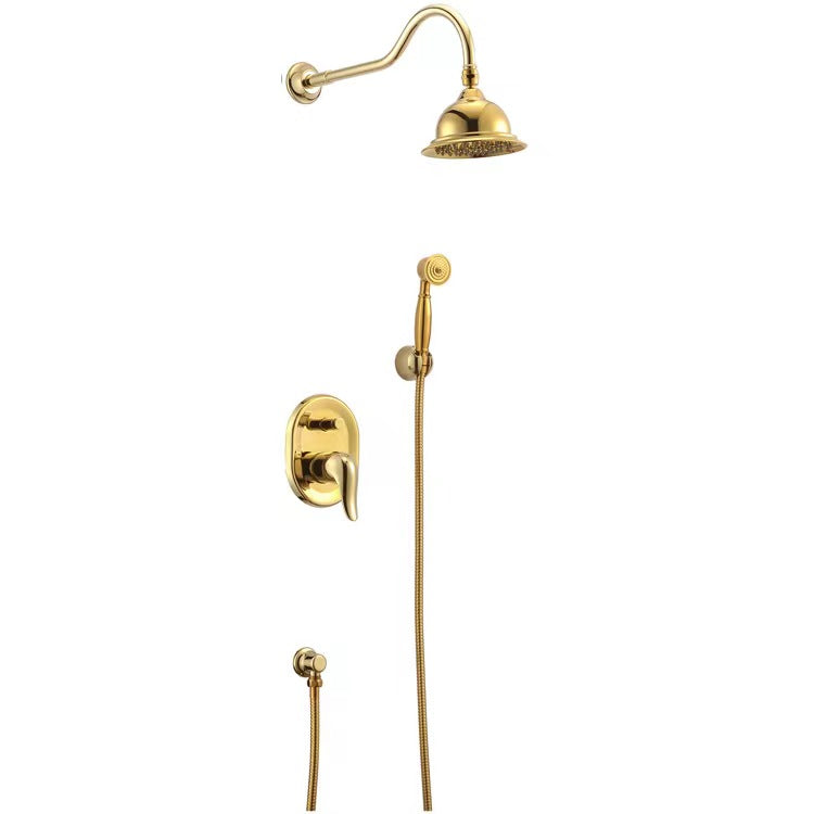 Bathroom Concealed Luxury Rain Mixer Shower Combo Set | Wall Mounted Rainfall Shower Head System Polished Chrome - WELQUEEN HOME DECOR