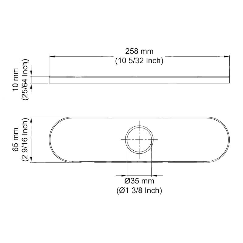 Kitchen Sink Faucet Hole Cover | Deck Plate Escutcheon Solid Stainless Steel Chrome Finished - WELQUEEN