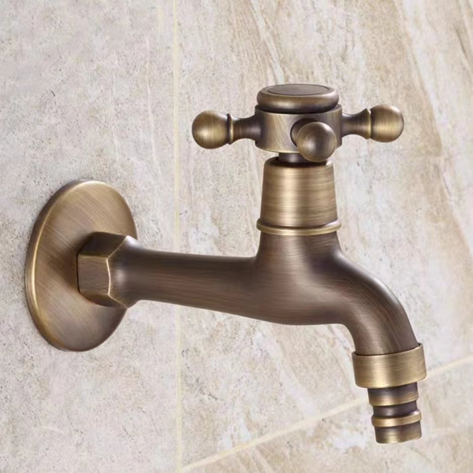 Antique Faucet European Bib Tap | Classical Washing Machine bib tap | Mop Pool Water Tap - WELQUEEN HOME DECOR