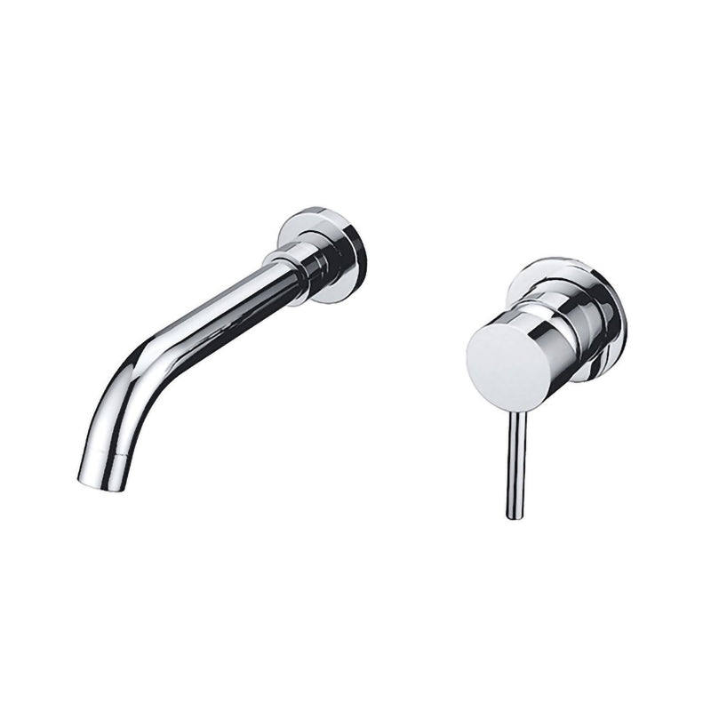 Modern Brass Wall Basin Mixer Taps | Bathroom Sink Faucet With 5 Colors | Swivel Spout Bath With Single Lever In Matt Black - WELQUEEN