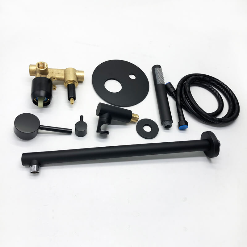 Welqueen Shower System | Shower Faucet Set with 8'' Rain Shower Head and Handheld Shower Head | Wall Mounted Shower Combo Set - WELQUEEN