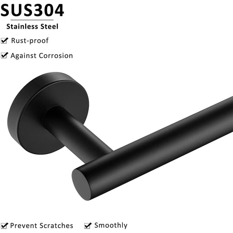 12 Inches Hand Towel Bar Stainless Steel Bathroom Towel Bar Holder Single Towel Rail Kitchen Dish Cloth Hanger - WELQUEEN HOME DECOR