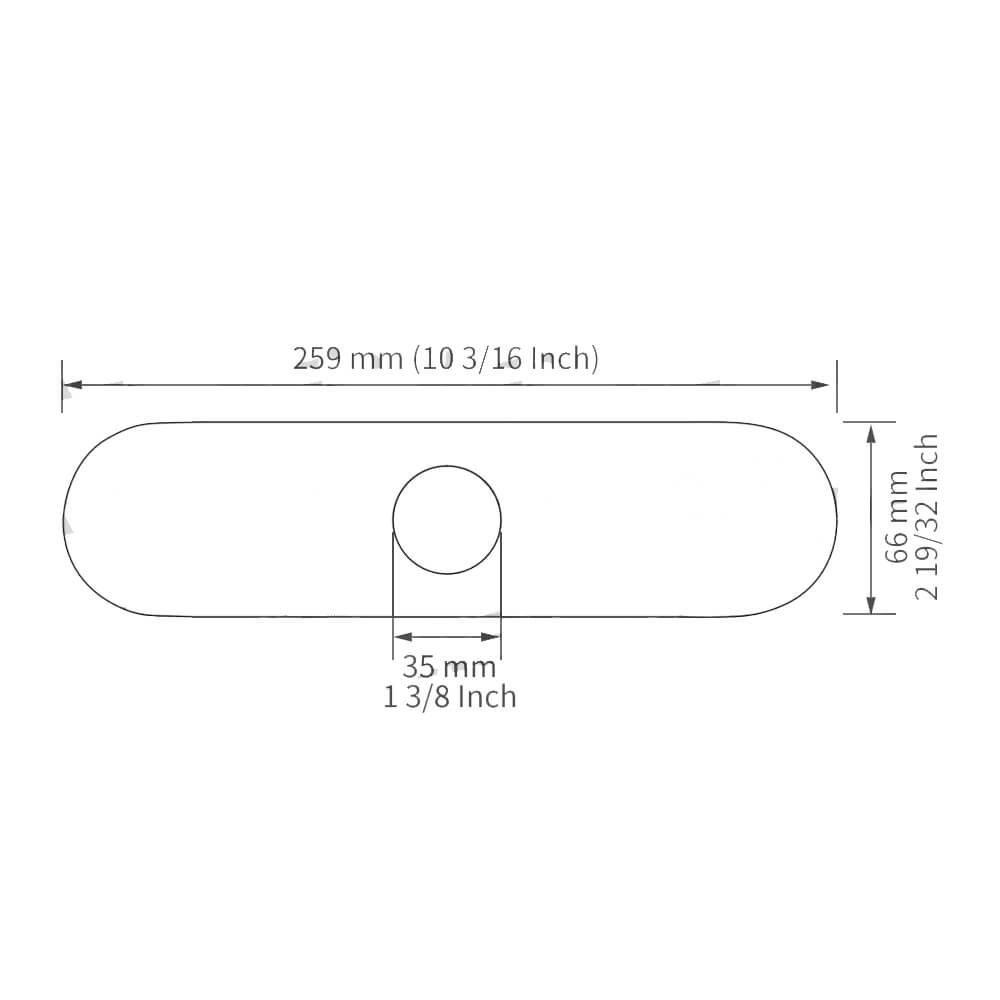 Kitchen Sink Faucet Hole Cover | Deck Plate Escutcheon Solid Stainless Steel Chrome Finished - WELQUEEN