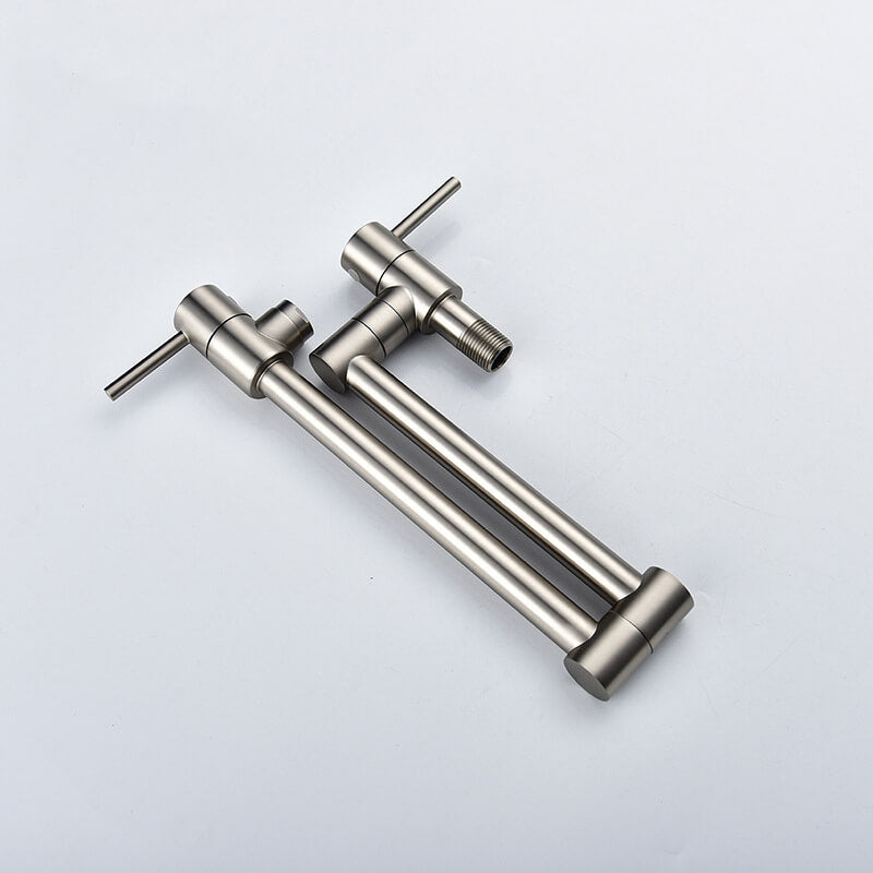 Brass Wall Mounted Kitchen Faucet | Cold Water Folding Kitchen Faucet | Single Lever Rotate Kitchen Sink Faucet 7 Colors - WELQUEEN