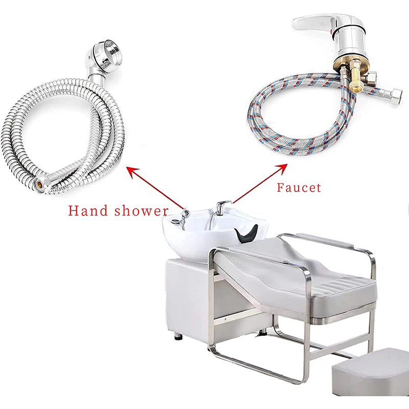 Spa Beauty Salon Shampoo Bowl Sink Hair Salon Bath Accessories Bathroom Hot Cold Faucet Spray Hose Replacement Set - WELQUEEN HOME DECOR WELQUEEN HOME DECOR