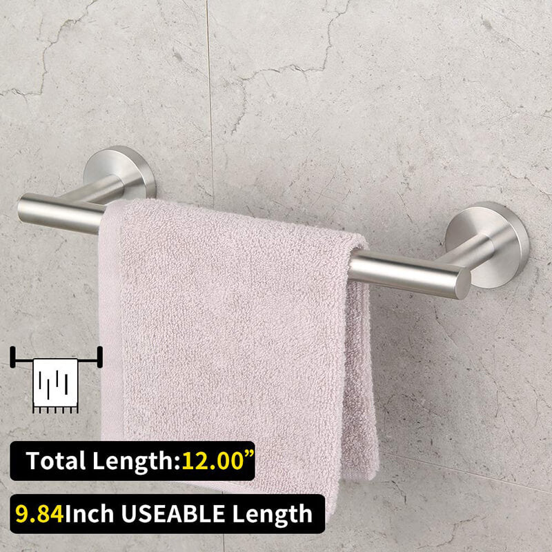 Bathroom Hardware Set 4 Pieces | SUS304 Bathroom Accessories Sets | Wall Mounted Towel Holders Sets - WELQUEEN
