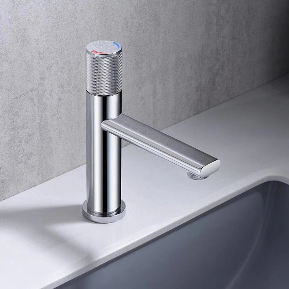 New Basin Faucets Chrome Brass Bathroom Sink Faucet Key Push-Button Style Brush Gold Hot and Cold Water Tap - WELQUEEN HOME DECOR