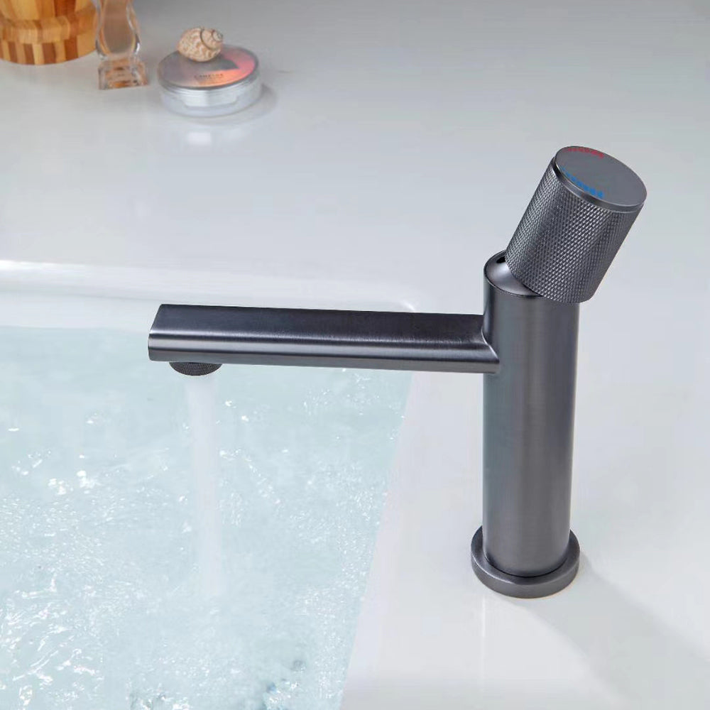 New Basin Faucets Chrome Brass Bathroom Sink Faucet Key Push-Button Style Brush Gold Hot and Cold Water Tap - WELQUEEN HOME DECOR