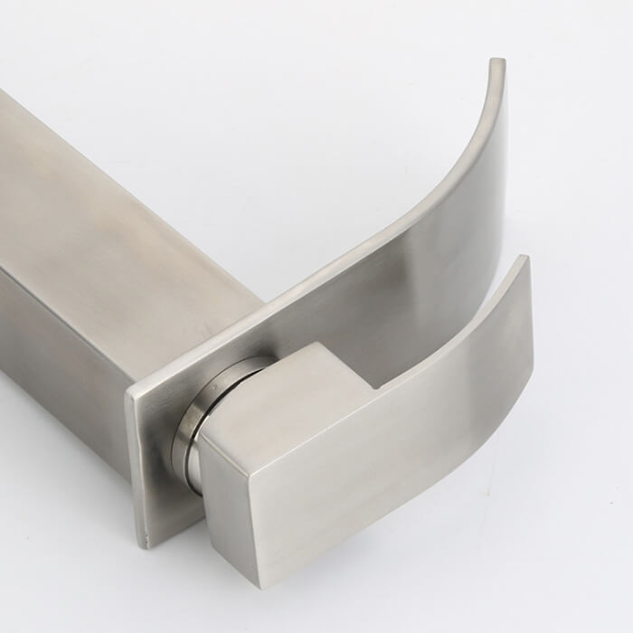 Bathroom Waterfall Basin Faucet | Single Handle Stainless Steel Lavatory Faucet | Brushed Nickel Bathroom Sink Faucets - WELQUEEN WELQUEEN HOME DECOR