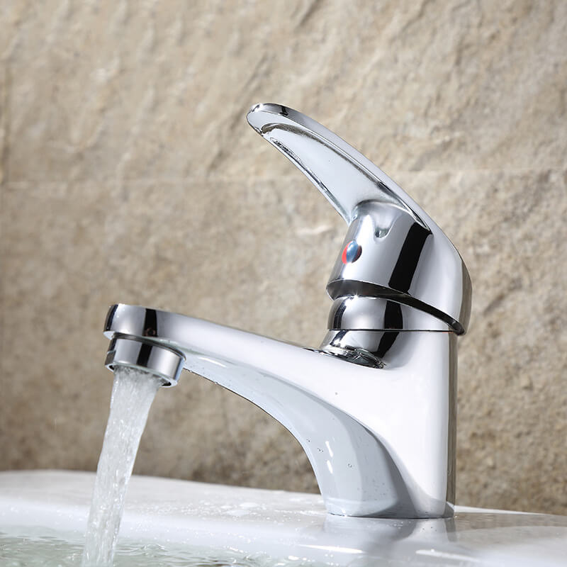 Small Solid Brass Single Handle Cold Water Basin Faucet | Single Hole Bathroom Sink Faucet | Lavatory Cold Water Basin Taps Chrome - WELQUEEN