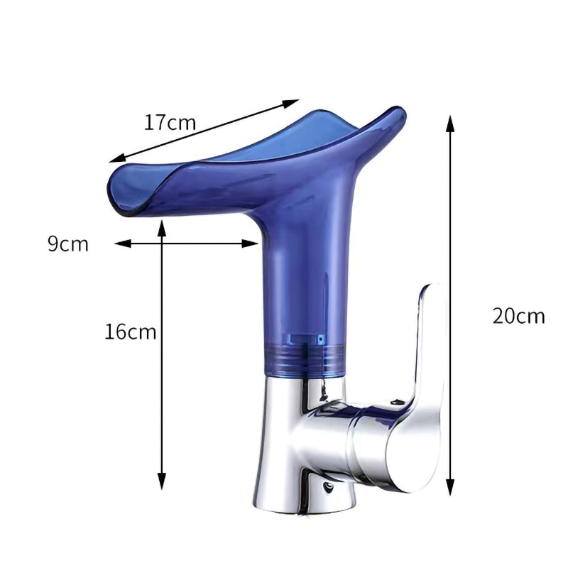 Basin Faucets Waterfall Faucet for Bathroom Basin Mixer Tap Single Handle Sink Mixer Tap Deck Mounted Bathroom Faucet - WELQUEEN HOME DECOR