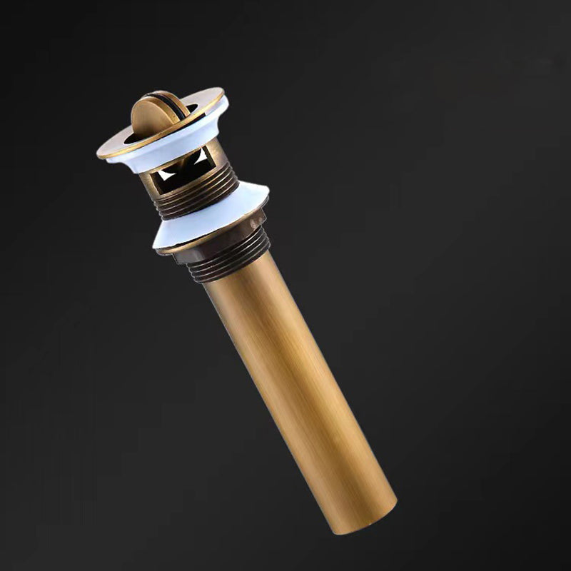Bathroom Sink Drain Stopper Pop Up with Overflow for Bath Vanity Sink Brass Waste Pipe - WELQUEEN HOME DECOR