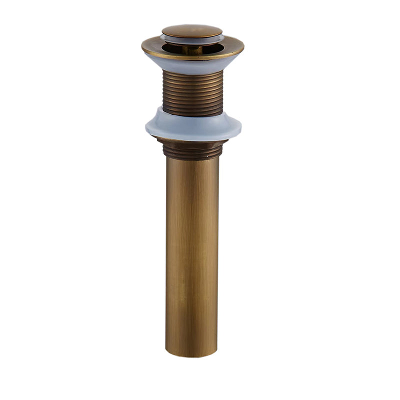 Bathroom Sink Drain Stopper Pop Up with Overflow for Bath Vanity Sink Brass Waste Pipe - WELQUEEN HOME DECOR