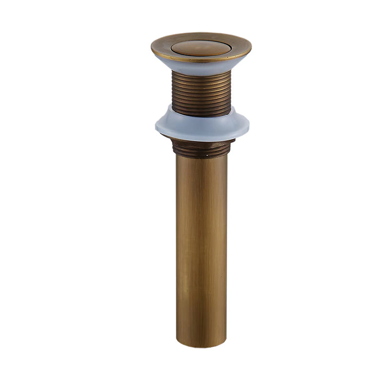Bathroom Sink Drain Stopper Pop Up with Overflow for Bath Vanity Sink Brass Waste Pipe - WELQUEEN HOME DECOR