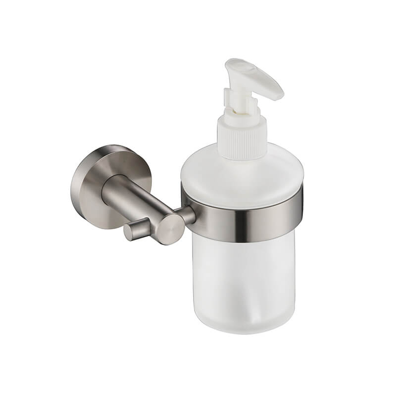 Bathroom Towel Bar | Wall Mounted Stainless Steel Single Towel Bar | Round Style Towel bar Holder Brush Nickel Finished - WELQUEEN