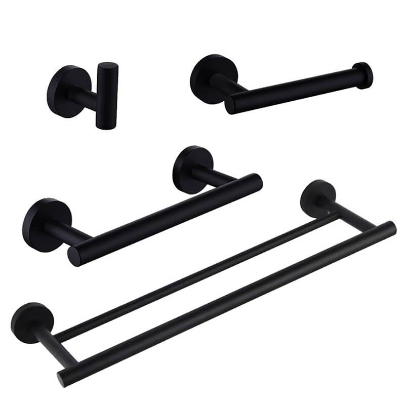 Bathroom Hardware Set 4 Pieces | SUS304 Bathroom Accessories Sets | Wall Mounted Towel Holders Sets - WELQUEEN