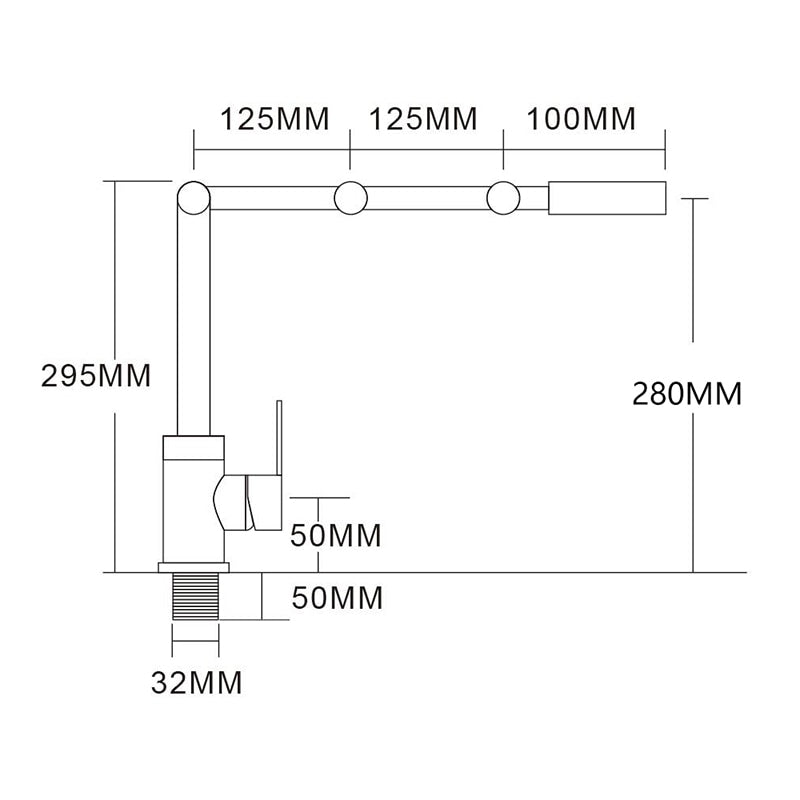 Brass Pot Filler Faucet Deck Mounted Three-Section Extension Folding Kitchen Faucet triple Joint Swing Arm For Hot and Cold - WELQUEEN