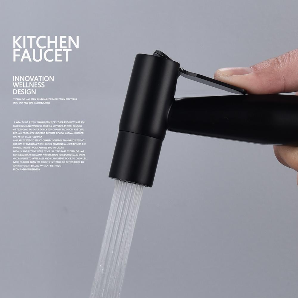 Brass Pot Filler Folding Faucet with Side Sprayer Kitchen Sink Faucet with Swing Arm and Double Function Joint - WELQUEEN