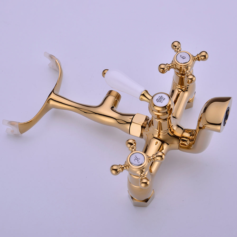 Antique Bathtub Faucet | Wall-Mounted Shower Faucet | European Single Handle Brass Tub Faucet - WELQUEEN HOME DECOR