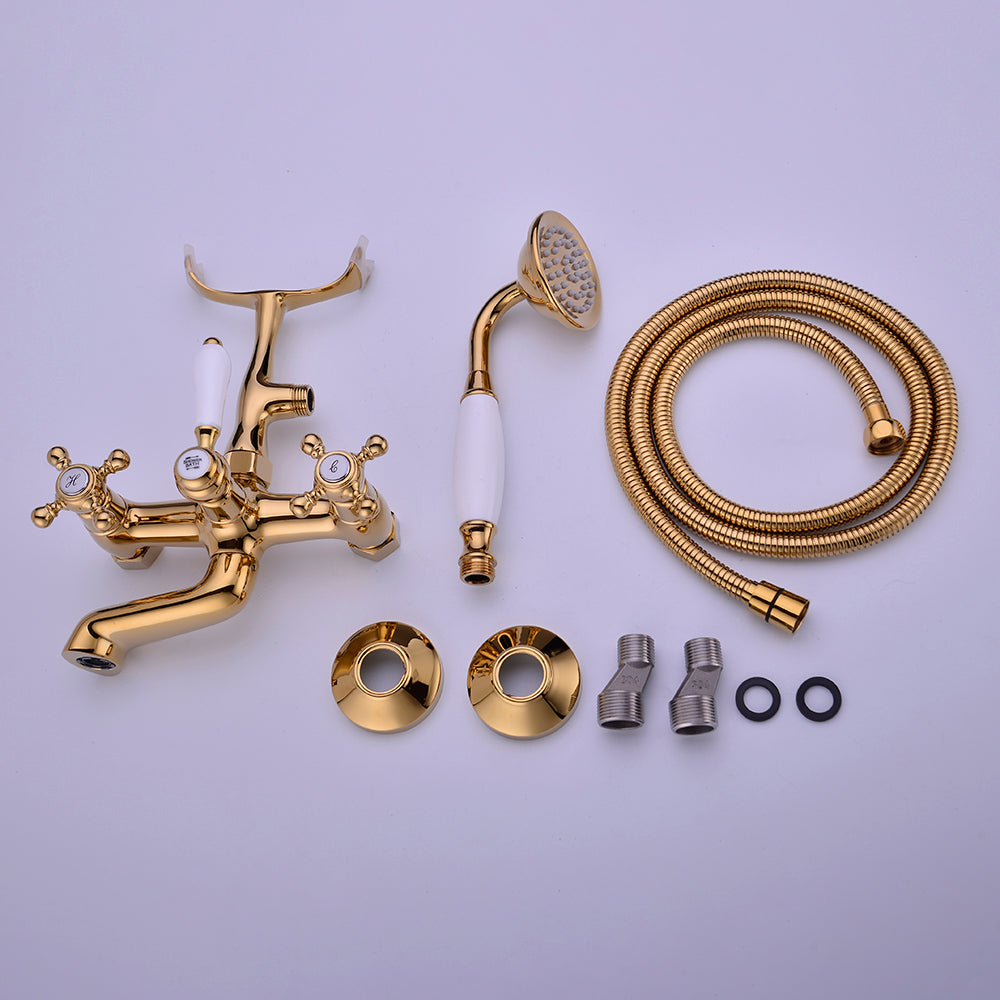 Antique Bathtub Faucet | Wall-Mounted Shower Faucet | European Single Handle Brass Tub Faucet - WELQUEEN HOME DECOR