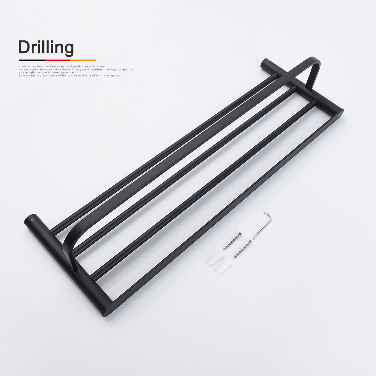 Free Shipping 304 Stainless Steel Fashion Innovation Quality Wall Mounted Towel Rail Kitchen Bathroom Towel Rack - WELQUEEN