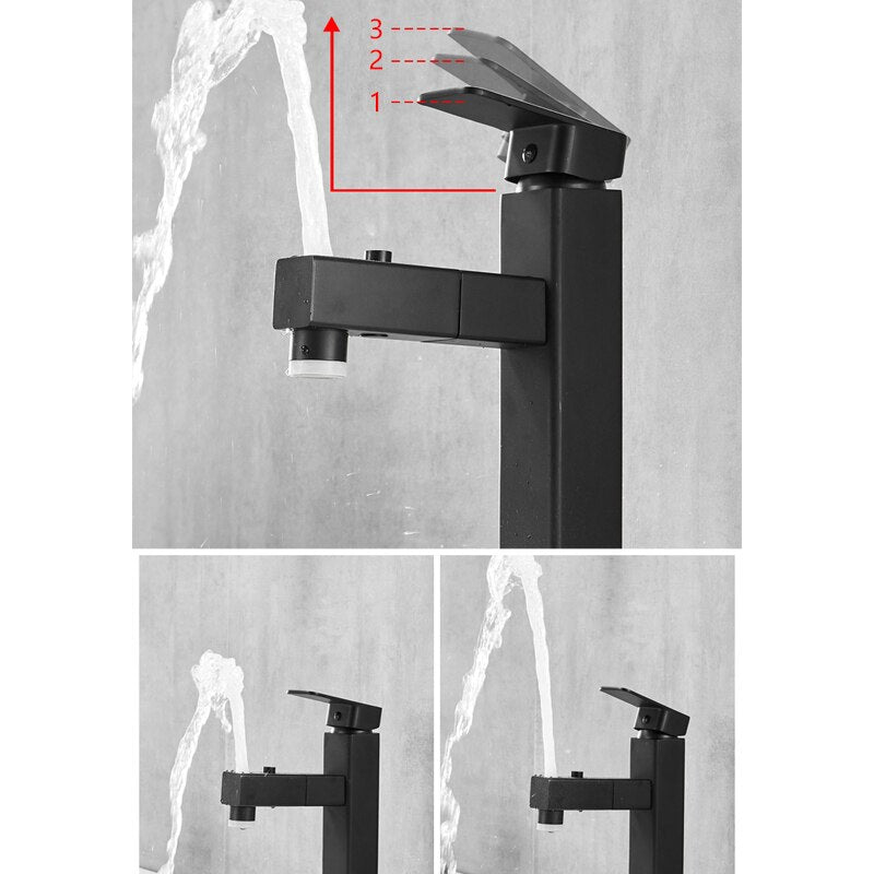 Free Shipping Brass Basin Faucet Multi-Functional Stretch Faucet Hot And Cold Water Pull Out Sink Faucet - WELQUEEN
