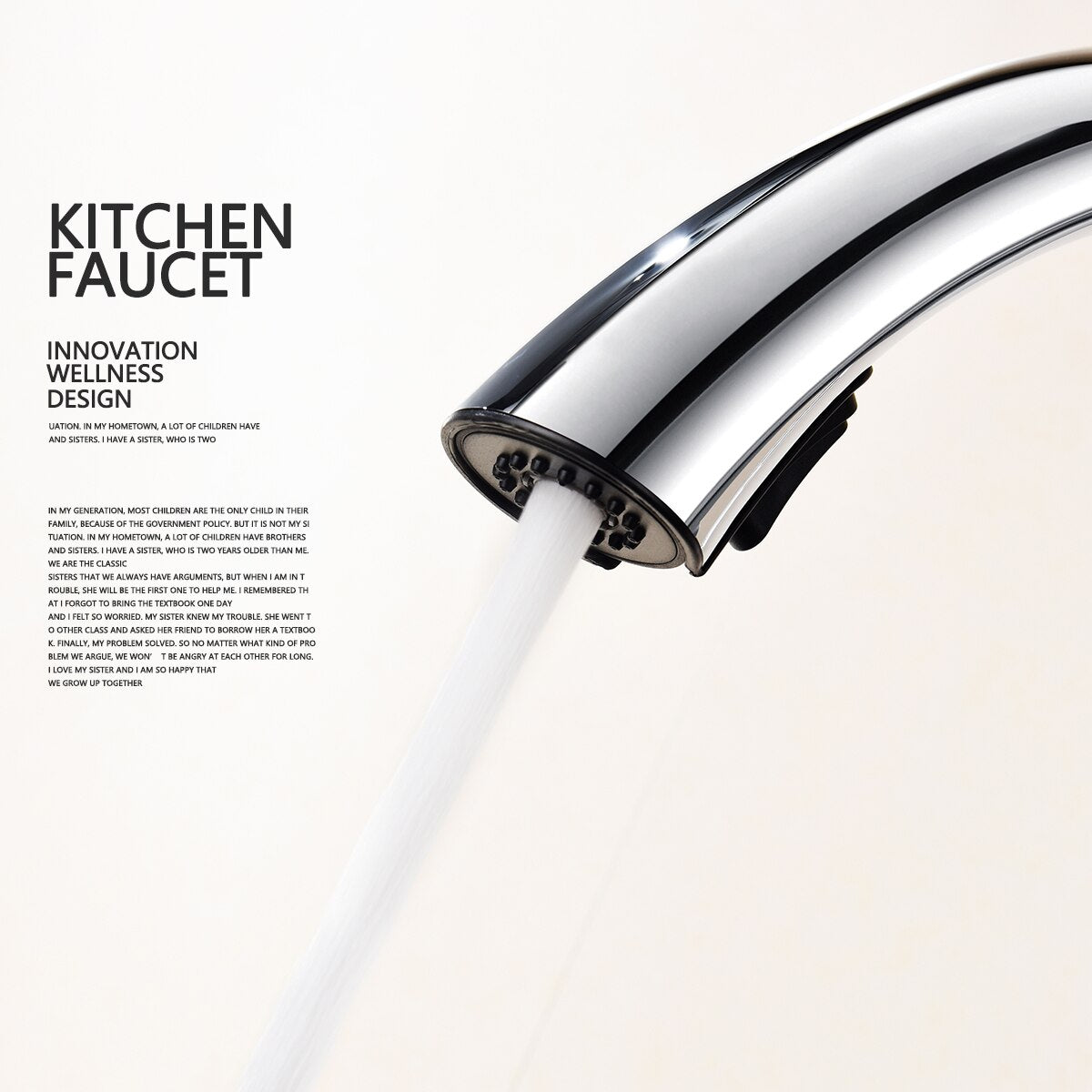 Free Shipping Brass Brushed Chrome Pull-Out Kitchen Faucets with Concealed 360 Degree Rotating Sprayer Deck Mounted Kitchen Tap - WELQUEEN