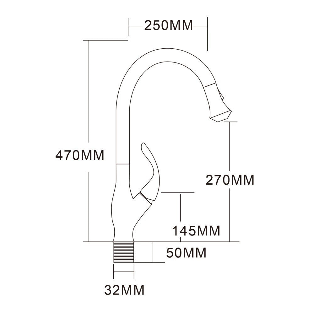 Free Shipping Brass Brushed Nickel Deck Mounted 360 Degree Rotating Pull Out Sprayer Kitchen Faucet Mixer Tap For Kitchen - WELQUEEN